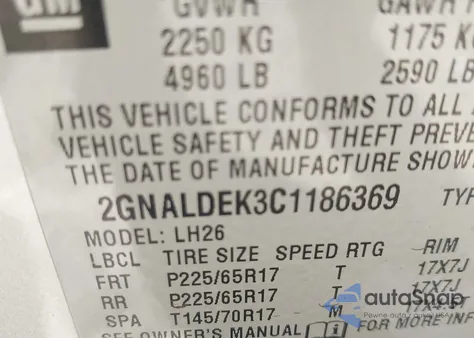 2012 Chevrolet Equinox 1Lt from USA, damaged, VIN 2GNALDEK3C1186369